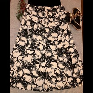 Kasper Linen Skirt, Black & White, Size 6, Kasper Essential Sportswear